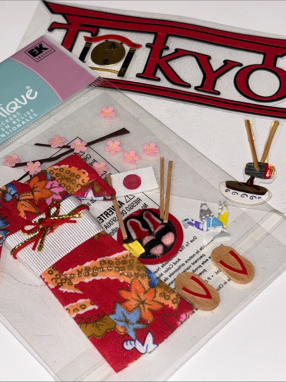 Jolee's Boutique Kimono Dimensional Sticker Tokyo Sticker Japan Travel Stuckers
